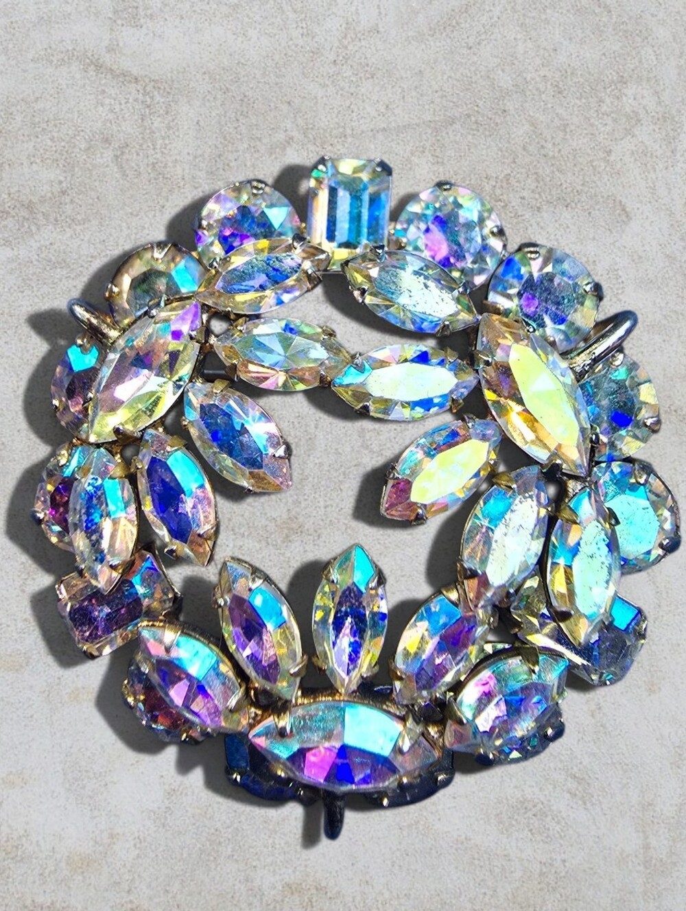 Vintage SHERMAN Signed AB Brooch - Picture 1 of 6